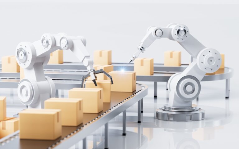 Representación visual de la automatización impactando en el futuro del trabajo.