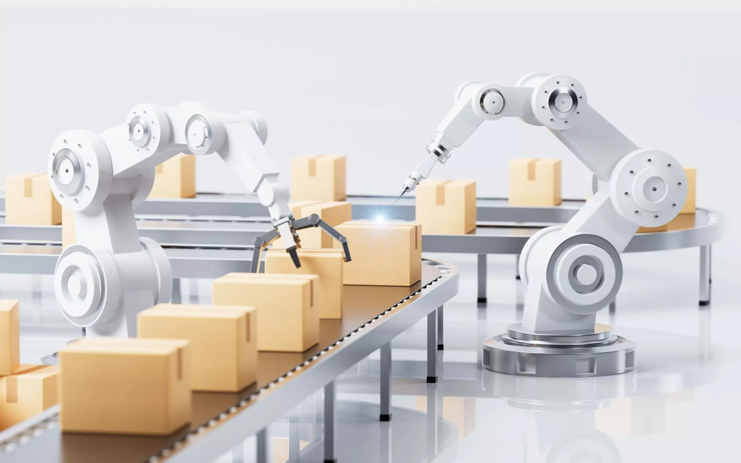 Representación visual de la automatización impactando en el futuro del trabajo.