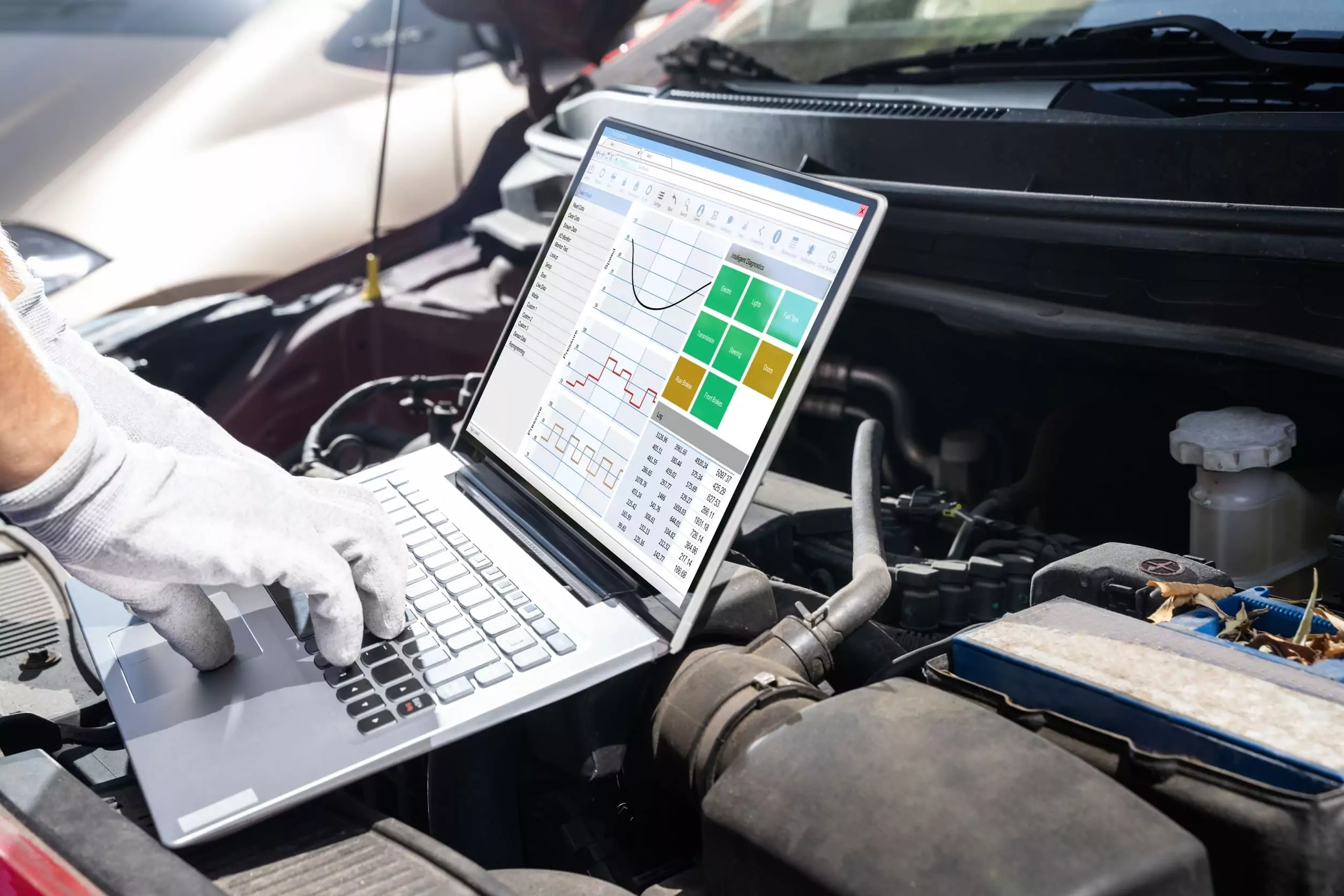 Taller automotriz utilizando inteligencia artificial para diagnóstico de vehículos.