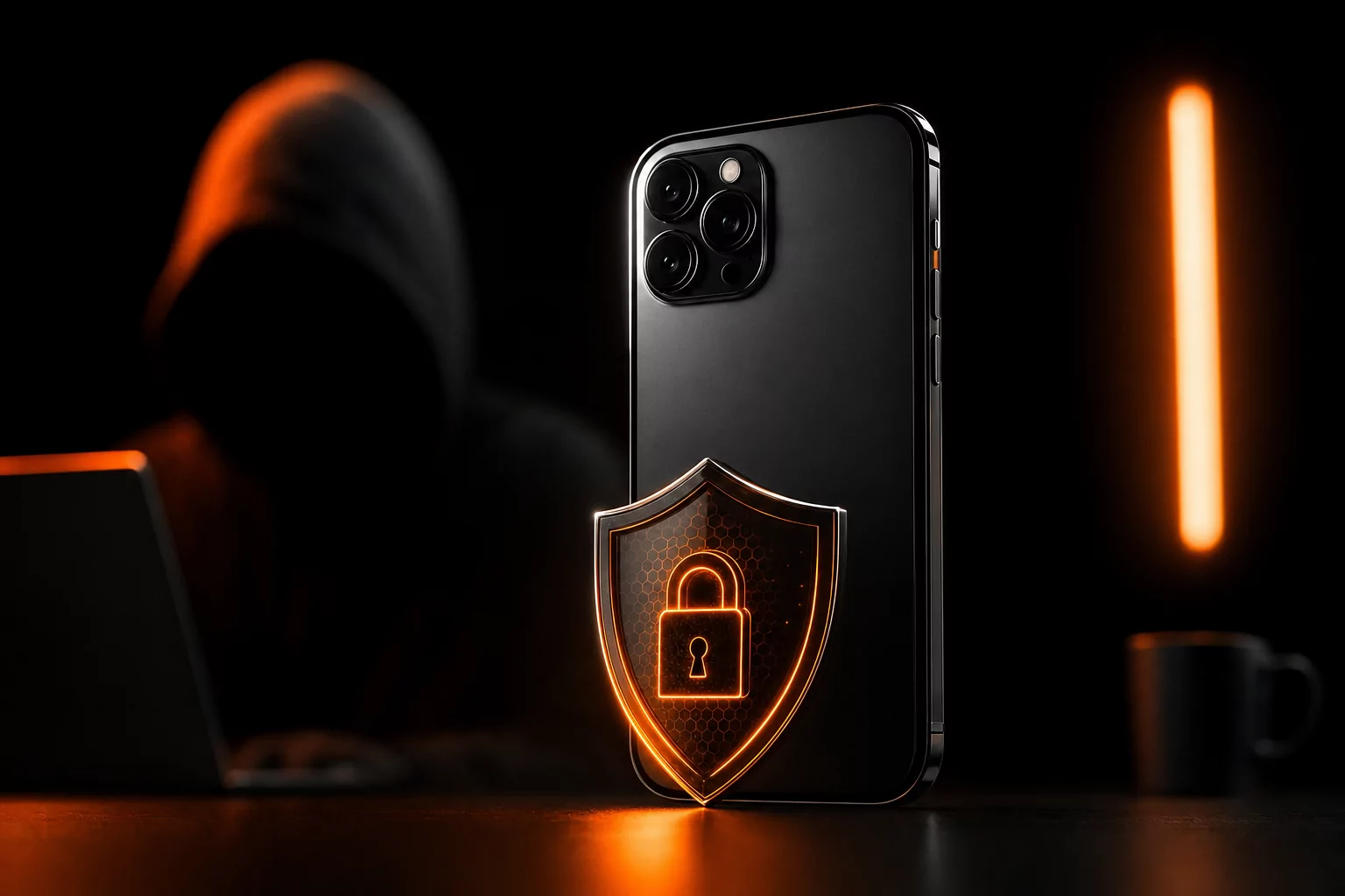 Imagen de un iPhone mostrando configuraciones de seguridad.