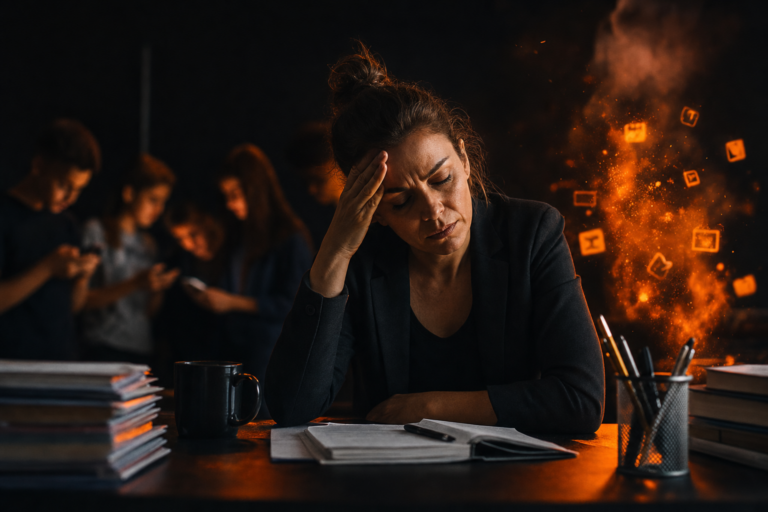 docentes ciberbullying redes — Docentes agotados: les piden educar… y también apagar incendios digitales