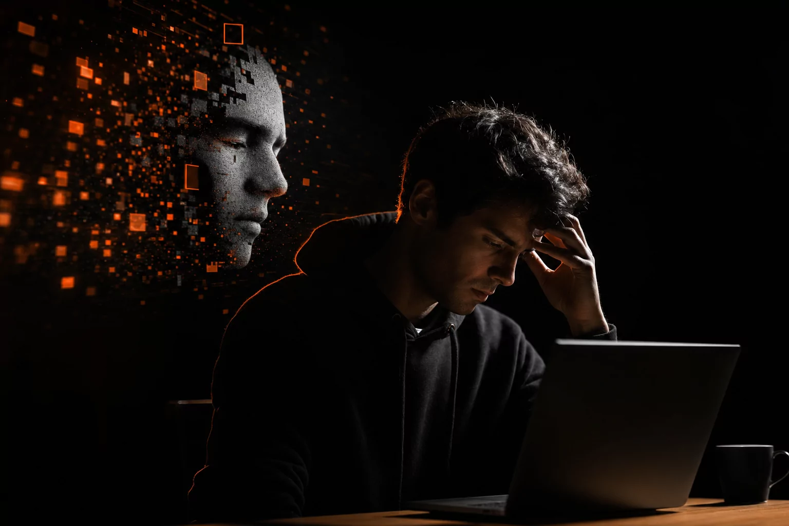 Persona usando tecnología responsablemente