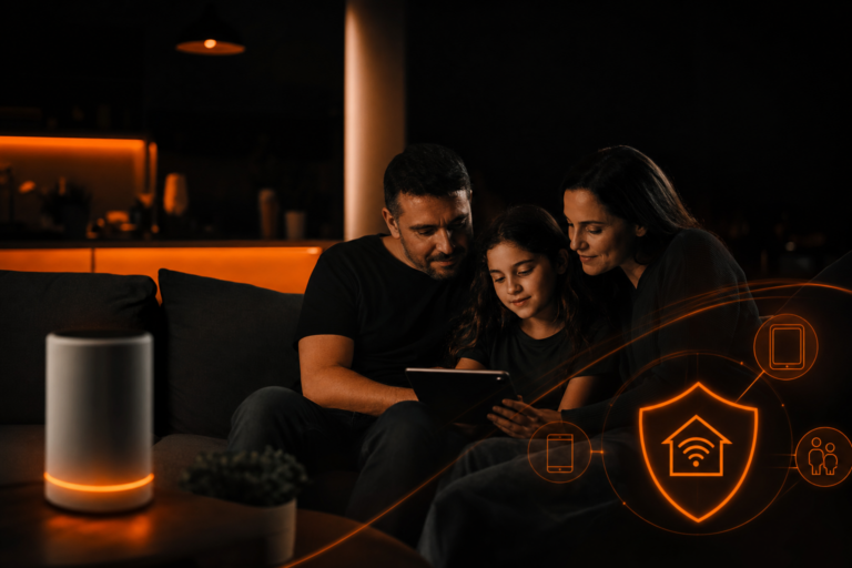 hogar seguro niños tres capas — Hogar seguro para niños: dispositivos, Wi-Fi y hábitos (las 3 capas)