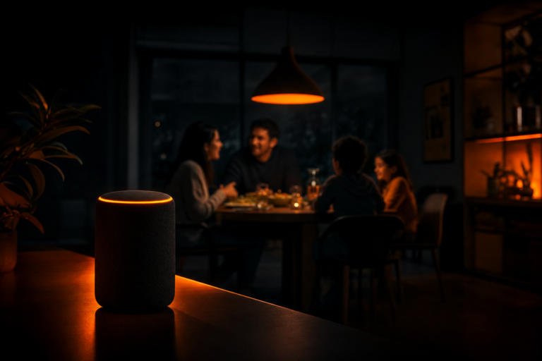 privacidad asistentes voz Alexa Google — Asistentes de voz en la sala: ¿quién más está escuchando la cena?
