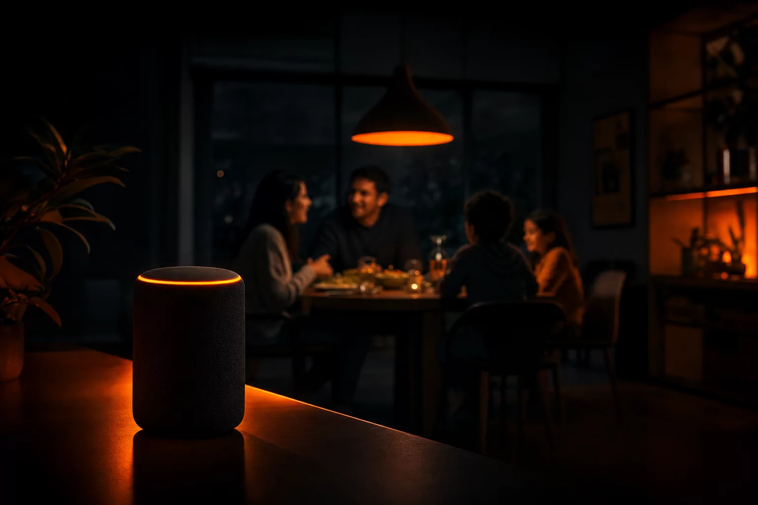 privacidad asistentes voz Alexa Google — Asistentes de voz en la sala: ¿quién más está escuchando la cena?